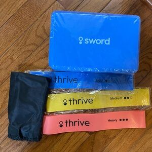 Sword and Thrive Resistance Bands and yoga block